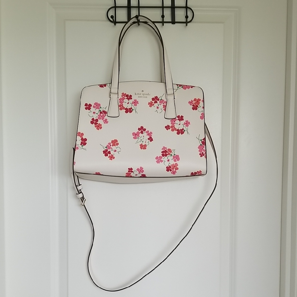 Kate Spade Cream and Pink Satchel Bag